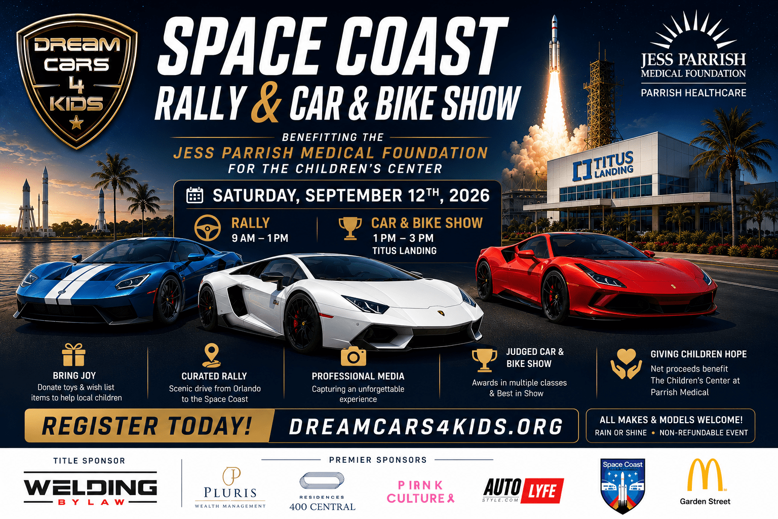 Dream Cars 4 Kids Space Coast Rally & Car/Bike Show